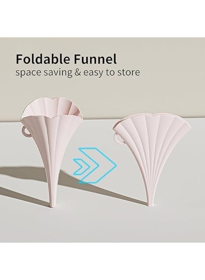 Funnel silicone flower shape folding with supporter, oil dispenser, Liquid Powder Transfer, Water Bottle, small grocery, Oil, Sauce, Water, Juice, Small Food-grains - Image 4